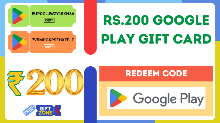 Rs.200 Free Google Play Redeem Codes