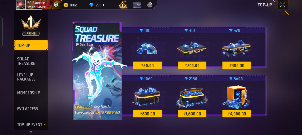 Step 4: Ready to Use for Free Fire Diamonds